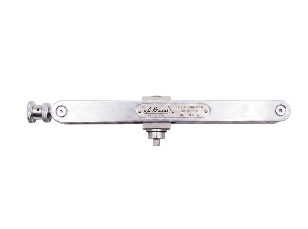 El Brutus screw extractor being used to remove difficult high torque screws in a helicopter panel to perform an annual inspection.
